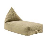 Oasis long pouffe in eco-velvet Sage one size