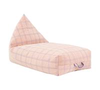 Oasis long pouffe in eco-velvet Yellow one size