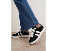 Oasis Women's Lottie Faux Suede Lace Up Trainers in Natural Black | Size: 5 Oasis Natural Black 5