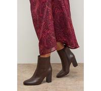 OASIS Louisa Faux Leather Round Toe Stacked High Heel Ankle Boots 4