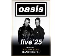 Oasis Manchester 16th July 2025 A3 Print Poster Wall Art Home Decor Album Gift Present Photo Living Room Dining Room Bedroom Unframed Concert Tour Gig Live Retro Music Arena
