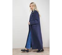 Oasis Maxi Tailored Coat In Navy navy