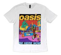 Oasis Men's Be Here Now Illustration T-Shirt White | Officially Licensed Merchandise, White, Large