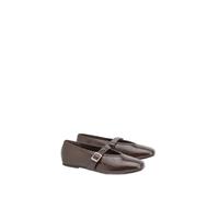 Oasis Mia Faux Cracked Leather Mary Jane Flats
