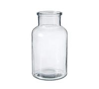 OASIS Modern Clear Glass Wide Flower Jar - Twig Stem Bouquet Display Vase (14 x 26cm)