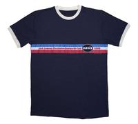 Oasis Music Men's 1996 Tour Horizontal Stripe Ringer T-Shirt in Navy | Size: Small Oasis Music Navy S