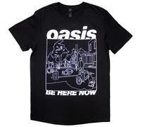 Oasis Music Men's Be Here Now Line Drawing T-Shirt in Black | Size: Medium Oasis Music Black M