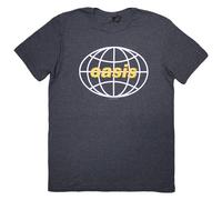 Oasis Music Men's Globe Logo T-Shirt in Navy | Size: 2XL Oasis Music Navy 2XL