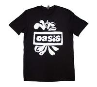 Oasis Music Men's Splat Logo T-Shirt in Black | Size: 2XL Oasis Music Black 2XL