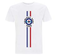 Oasis Music Men's Summer Tour 1995 Stripe Detail T-Shirt in White | Size: Large Oasis Music White L