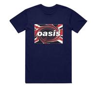 Oasis Music Men's Union Jack T-Shirt in Navy | Size: Small Oasis Music Navy S