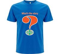 Oasis Music Men's What´s The Story Question Mark T-Shirt in Blue | Size: Medium Oasis Music Blue M