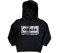 Oasis Music What´s The Story Distressed Logo Hoodie in Black | Size: 11-12 Years Oasis Music Black 11-12 Years