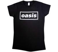 Oasis Music Women's Decca Logo T-Shirt in Black | Size: Medium Oasis Music Black M