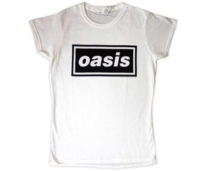 Oasis Music Women's Decca Logo T-Shirt in White | Size: Large Oasis Music White L