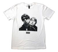 Oasis Noel & Liam Square Photo White T-Shirt NEW OFFICIAL
