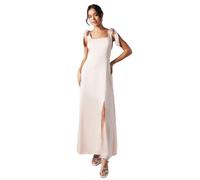 Oasis Satin Tie Shoulder Midi Bridesmaid Dress, 10, Blush