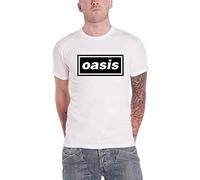 Oasis tshirt short sleeve mens cotton crew neck decca logo white