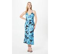 Oasis Occasion Feather Print Satin Strappy Midaxi Dress In Black black 12