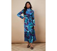 Oasis Occasion Floral Open Back Midaxi Dress In Green green