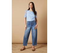 Oasis Occasion Lace Scallop Top In Blue blue 6