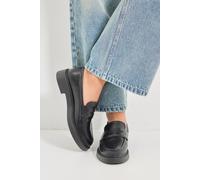 Oasis Paige Faux Leather Chunky Penny Loafers In Black black 7