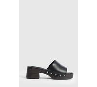 Oasis Peggy Faux Leather Clog Mules In Black black