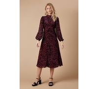 Oasis Petite Animal Velvet Cutout Back Midi Dress animal 12