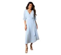 Petite Occasion Kimono Sleeve Pleated Midi Dress Oasis Cornflower Blue 10