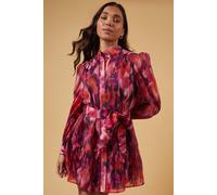 Oasis Petite Occasion Lace Trim Mini Dress In Orange orange 18