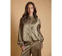 OASIS Petite Polka Dot Satin Back Crepe Funnel Neck Jacket 18