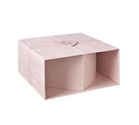 Oasis Pink Oxford Heart Design Flower Hat Box (Lined)