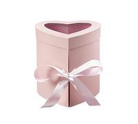Oasis PINK SPLIT FLOWER GIFT HAT BOX HEART SHAPE LINED MOTHERS DAY EASTER