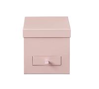 Oasis PINK SQUARE 15CM GIFT HAT FLOWER BOX LINED PALE WITH DRAWER VALENTINES