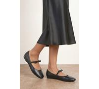 Oasis Women's Pippin Bow Detail Mary Jane Ballet Pumps in Black | Size: 8 Oasis Black 8