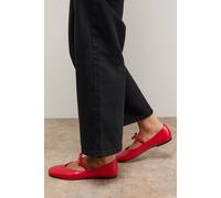 Oasis Women's Pippin Bow Detail Mary Jane Ballet Pumps in Red | Size: 7 Oasis Red 7