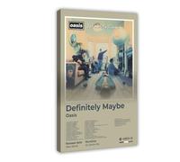 Oasis Poster Famous Classic Rock Band Vintage 1990S Britpop Music Album Definitely Maybe Cover Fan Gift Canvas Poster Wall Art Decor Print Picture Paintings for Living Room Bedroom Decoration 20x30inc