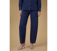 OASIS Premium Stud Detail Barrell Leg Jean 8