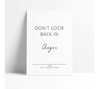 Oasis Print - Don't Look Back in Anger | Music Lyrics | Wall Art | Home Decor | Poster | Picture | (A4 Glossy Print)