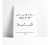 Oasis Print - Wonderwall | Music Lyrics | Wall Art | Home Decor | Poster | Picture | (A4 Glossy Print)