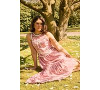 Oasis Printed Stud Embellished Trim Maxi Dress multi 16