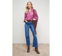 Oasis Printed Tie Neck Ruffle Detail Chiffon Blouse In Floral floral 16