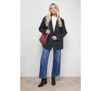 Oasis Relaxed Peacoat In Black black
