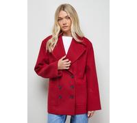 Oasis Relaxed Peacoat In Red red 18