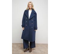 Oasis Relaxed Tailored Coat In Navy navy