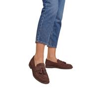Oasis Women's Riley Faux Suede Tassel Detail Loafers in Brown | Size: 3