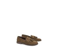 Oasis Women's Riley Faux Suede Tassel Detail Loafers in Green | Size: 3