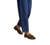 Oasis Women's Riley Faux Suede Tassel Detail Loafers in Green | Size: 8