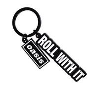 Oasis Roll With It Logo Keyring