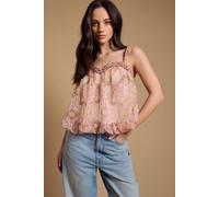 Oasis Rope Neck Bubble Hem Cami Blouse multi